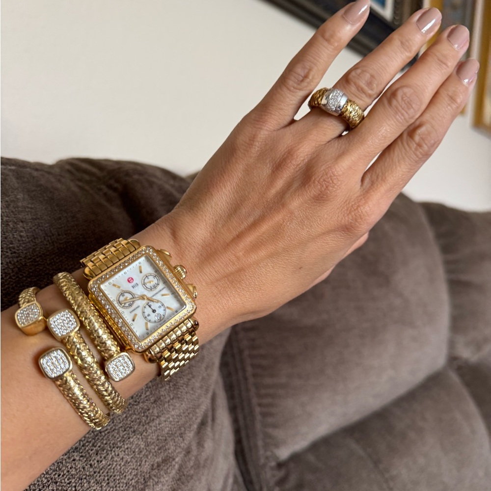 Sold! Stunning Michele Deco Diamonds Watch women MW06A01 - Picture 7 of 14